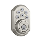 SmartCode 909 Satin Nickel Single Cylinder Electronic Deadbolt Featuring SmartKey Security