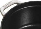 Staub Cast Iron 7-qt Round Cocotte - White Truffle, Made in France