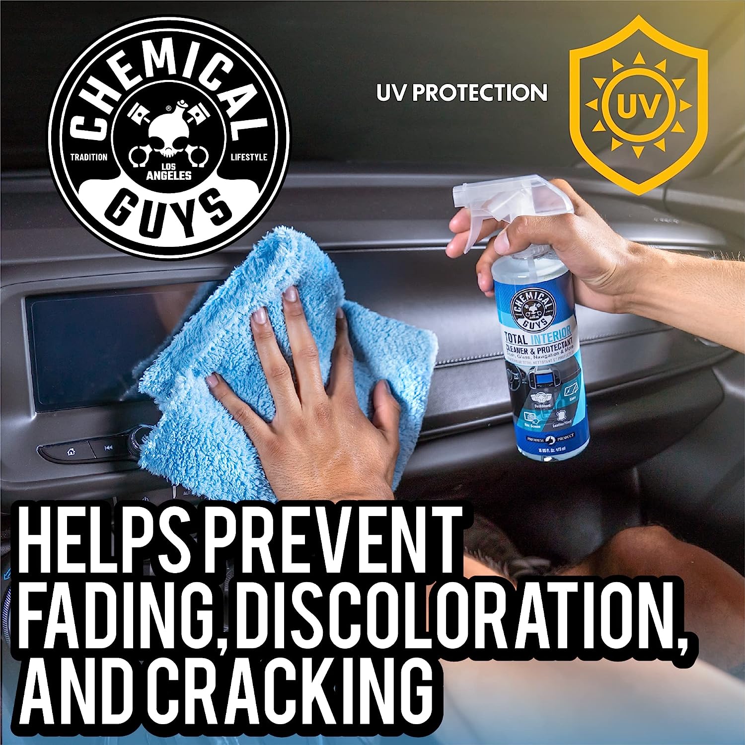 Chemical Guys SPI220 Total Interior Cleaner and Protectant, Safe for Cars, Trucks, SUVs, Jeeps, Motorcycles, RVs &amp; More, 128 fl oz (1 Gallon)