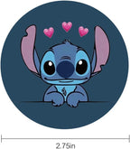 Anime Car Decor Cartoon Car Coasters for Lilo &amp; Stitch, 2PCS 2.75" Car Cup Holder Coasters for Stitch Baby Cute Funny Cartoon  Car Interior Coasters by FLYEEGO