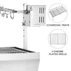 88LB BBQ Roaster 45W Hog Roasting Rotisserie for Pork Lamp Goat Grill