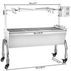 88LB BBQ Roaster 45W Hog Roasting Rotisserie for Pork Lamp Goat Grill
