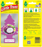 LITTLE TREES Air Fresheners Car Air Freshener. Hanging Tree Provides Long Lasting Scent for Auto or Home. Dragon Fruit, 24 Air Fresheners