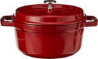 Staub Cast Iron 2.75-qt Round Cocotte - Cherry, Made in France