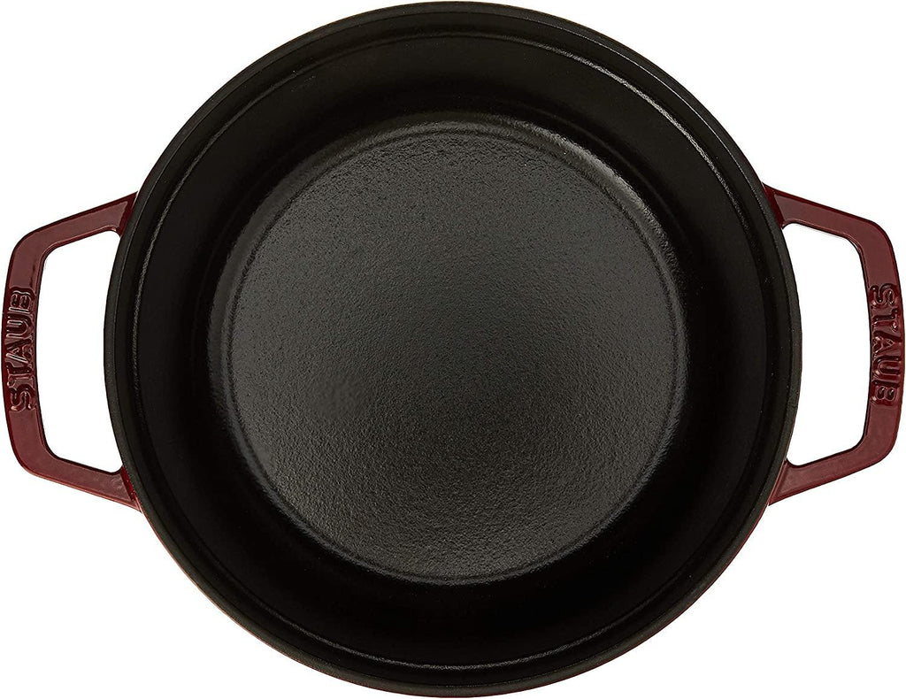 Staub Cast Iron 2.75-qt Round Cocotte - Cherry, Made in France