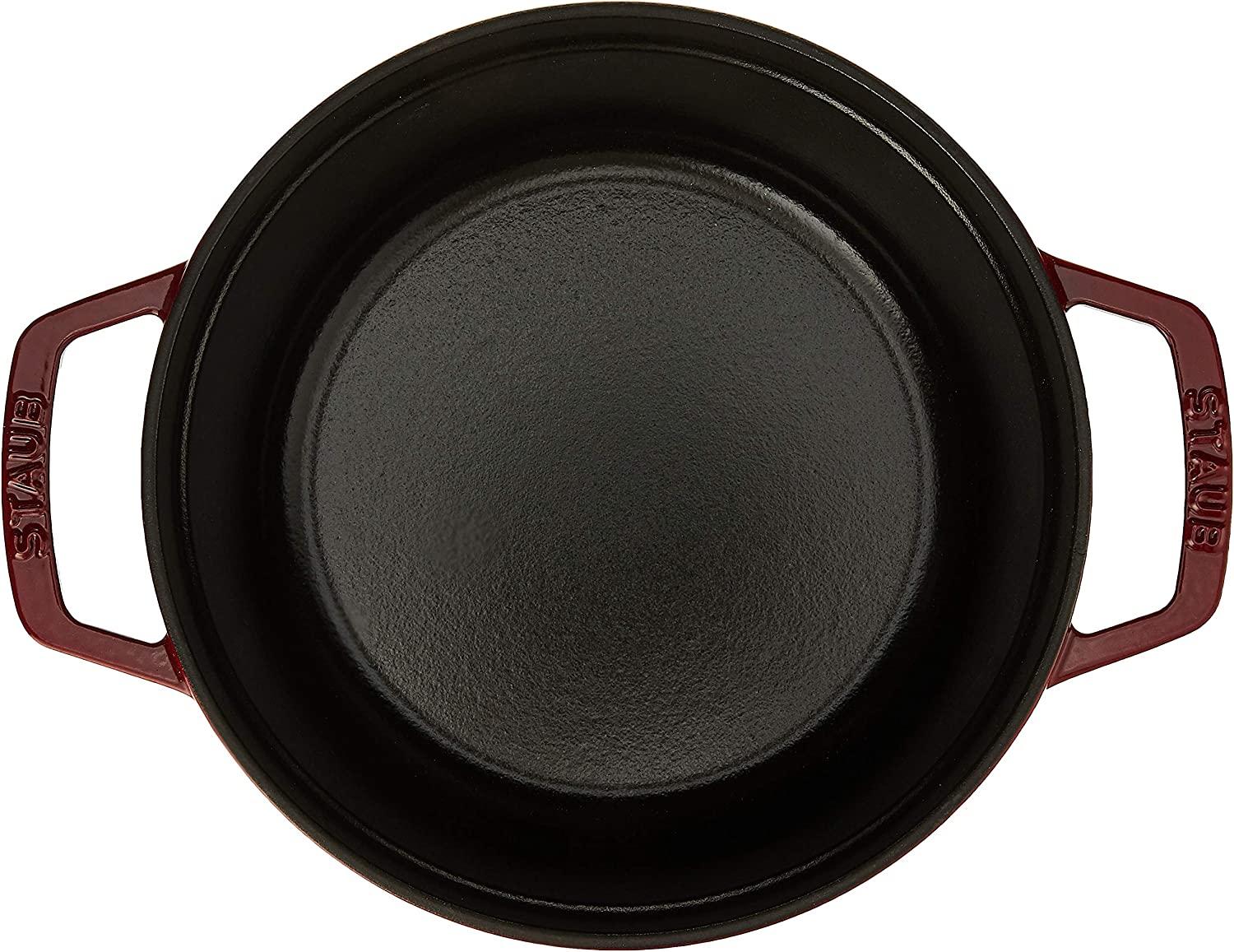 Staub Cast Iron 2.75-qt Round Cocotte - Cherry, Made in France