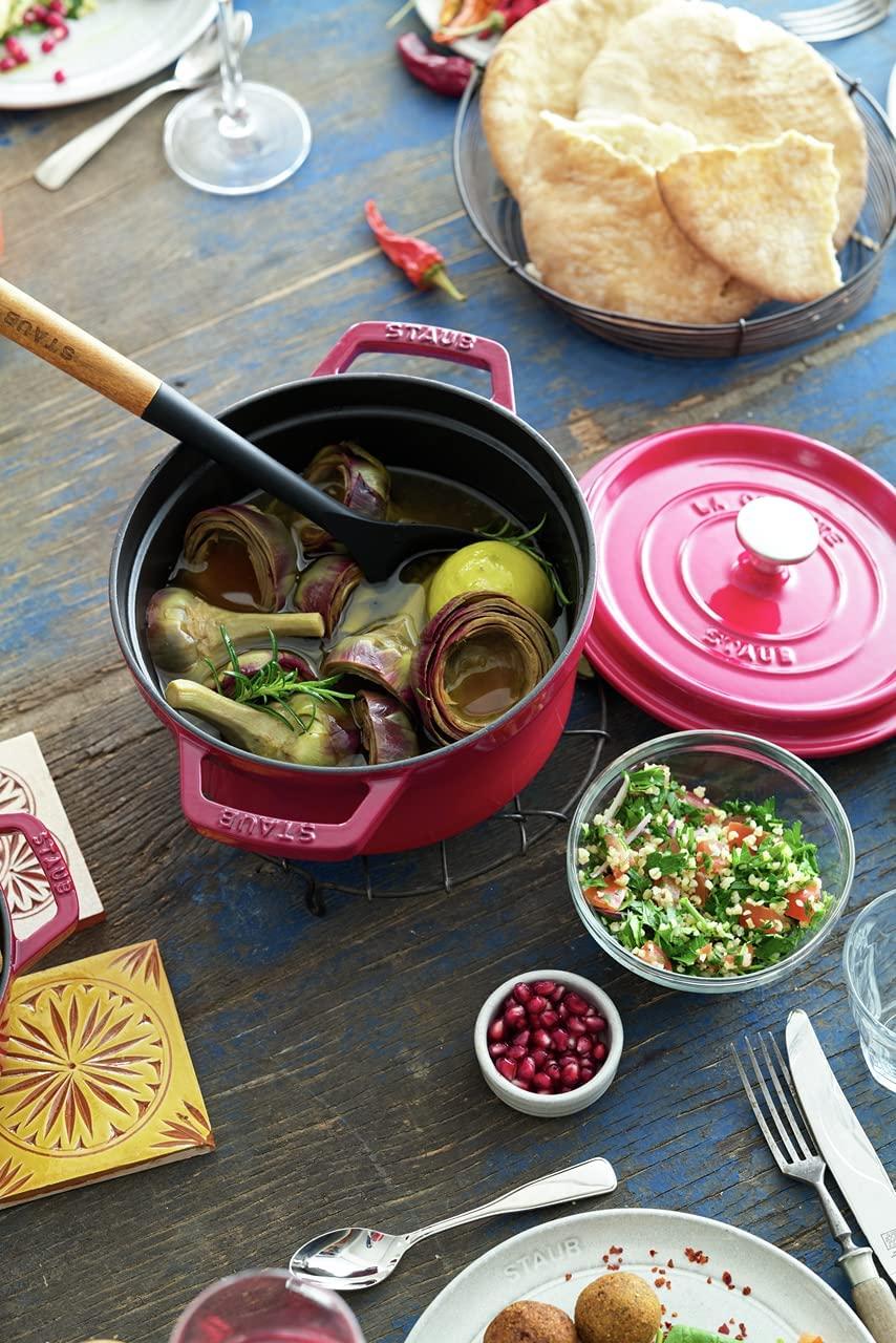 Staub Cast Iron 2.75-qt Round Cocotte - Cherry, Made in France