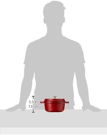 Staub Cast Iron 2.75-qt Round Cocotte - Cherry, Made in France