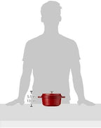 Staub Cast Iron 2.75-qt Round Cocotte - Cherry, Made in France