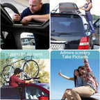 Universal Car Door Step: Foldable Roof Rack, Glass Breaker &amp; Safety Hammer For Easy Roof Access - Fits Most Cars, SUVs &amp; Trucks