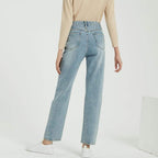 straight classic denim pants