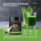 FREZZOR Super Greens Powder with UAF1000+, All-Natural New Zealand Green Fruit & Veggie Supplement, Energy, Vital Raw Veggies, ORAC Antioxidants, Enzymes, Detox & Cleanse, 1.5kg, 150 Serves, 5 Jars