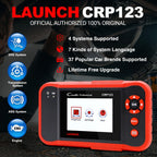 Professional Automotive Scanner: LAUNCH X431 CRP123 OBD2 - Engine, ABS, SRS &amp; AT Code Reader - Lifetime Updates!