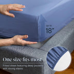LuxClub 6 PC King Size Sheet Set Bamboo Sheets Deep Pockets 18" Eco Friendly Wrinkle Free Cooling Sheets Machine Washable Hotel Bedding Silky Soft - Oxford King