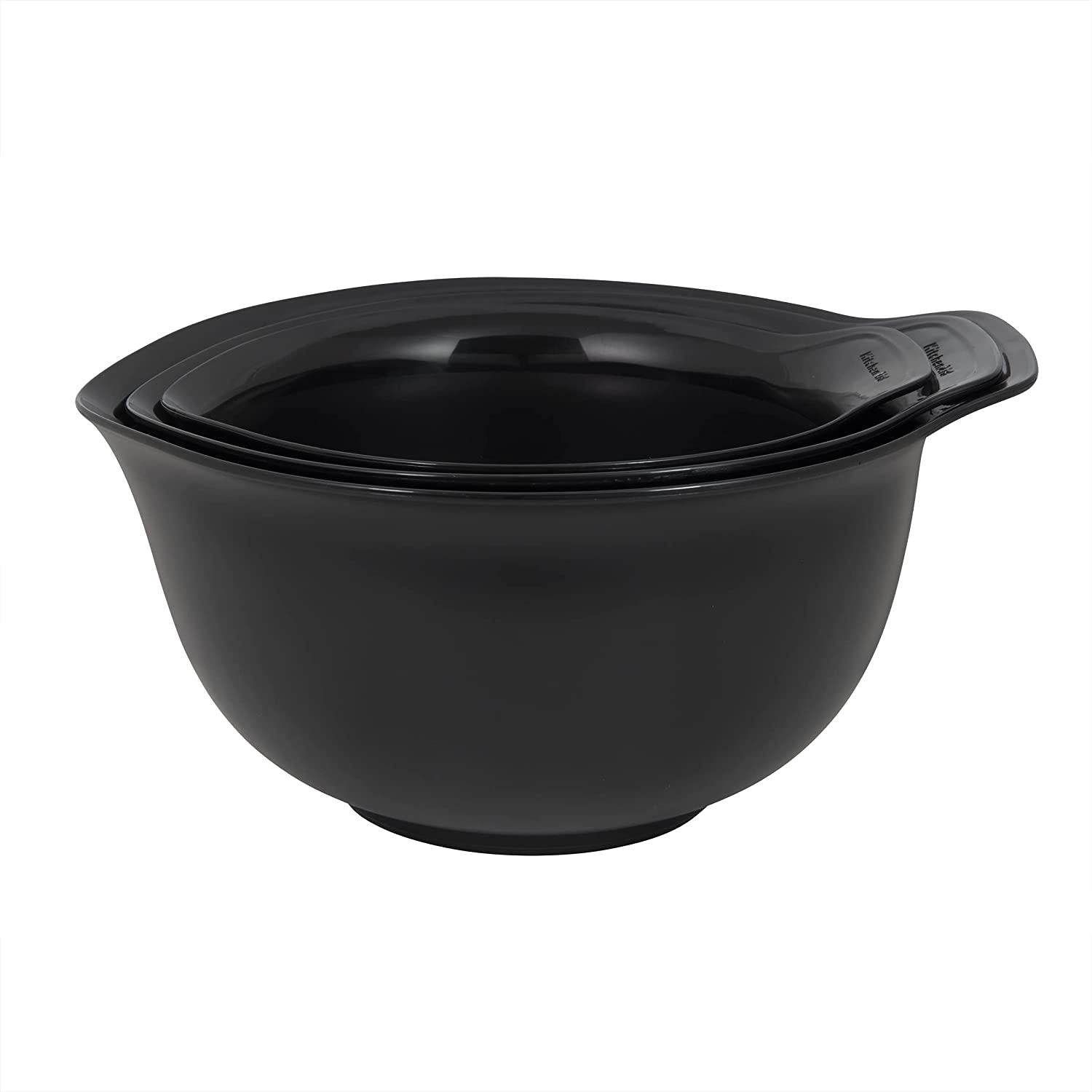 KitchenAid Universal Mixing Bowls, Set Of 3, Black