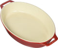 STAUB Ceramics Oval Baking Dish, 11-inch, Cherry