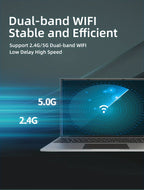 Jumper Laptop 16 Inch FHD Display, Intel Celeron Quad Core CPU, 4GB DDR4 128GB Storage, For Windows 11 Laptop Computer With Office 365 1-Year Subscription Included, 2 Stereo Speakers