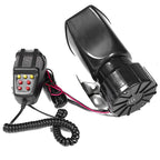 12V Car Alarm Air Horn Tone Sound Car Emergency Siren Car Siren Horn Mic PA Speaker System Emergency Amplifier Hooter 60W 110DB