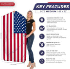 Autoamerics 1-Piece Windshield Sun Shade Original American Flag USA Patriotic  - Foldable Car Front Window Sunshade for Sedans SUV Truck - Blocks Max UV Rays and Keeps Your Vehicle Cool - Medium