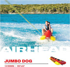 Airhead Hot Dog | 1-5 Rider Towable Tube for Boating