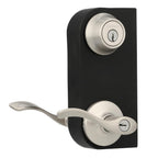 Balboa Satin Nickel Exterior Entry Door Lever and Single Cylinder Deadbolt Combo Pack