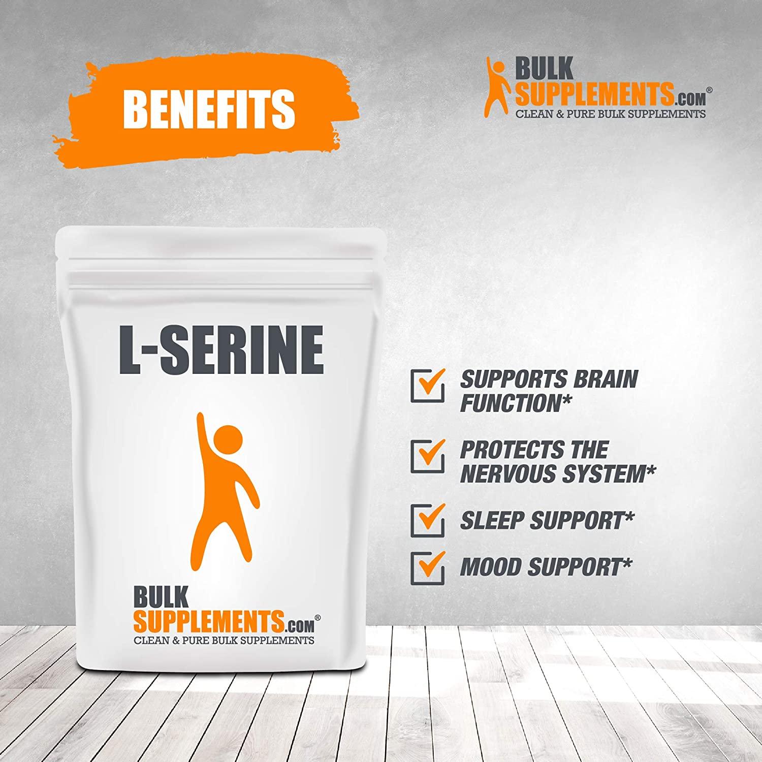 BulkSupplements.com L-Serine Powder - Brain Supplement - Memory Supplements - Amino Acid Supplement (5 Kilograms - 11 lbs)