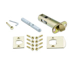 Egg and Dart Plate with Keyhole 2-3/8 in. Backset Polished Brass Privacy Bed/Bath Waldorf Door Knob