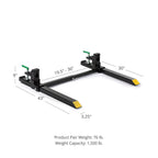 Attachments Light-Duty Clamp-On Pallet Forks 30" with Stabilizer Bar