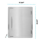18 in.  Steel BBQ Grill Single Access Door Panel