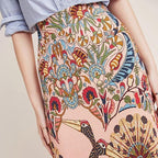 peacock maxi skirt