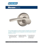 Merano Matte Black PassaHall/Closet Door Lever with Greenwich Trim