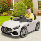 BENZ GT Electric Car LZ-920 Dual Drive Ride On Car With 2 Battery, Remote Control, 2.4G Radio Parental Control Opening Doors, Gift for Kids Boys Girls-White