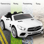 BENZ GT Electric Car LZ-920 Dual Drive Ride On Car With 2 Battery, Remote Control, 2.4G Radio Parental Control Opening Doors, Gift for Kids Boys Girls-White