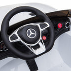 BENZ GT Electric Car LZ-920 Dual Drive Ride On Car With 2 Battery, Remote Control, 2.4G Radio Parental Control Opening Doors, Gift for Kids Boys Girls-White