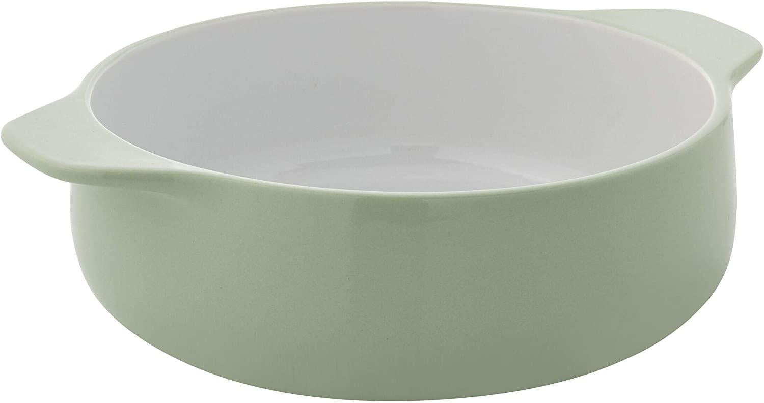 KitchenAid Vitrified Stoneware Round Casserole Baker, 2-Quart, Pistachio