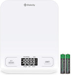 Etekcity Food Kitchen Scale, Digital Grams and Ounces for Weight Loss, Baking, Cooking, Keto and Meal Prep, LCD Display, Medium, White