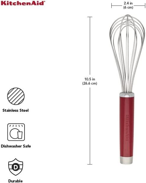 KitchenAid Gourmet Utility Whisk, 10.5-Inch, Red