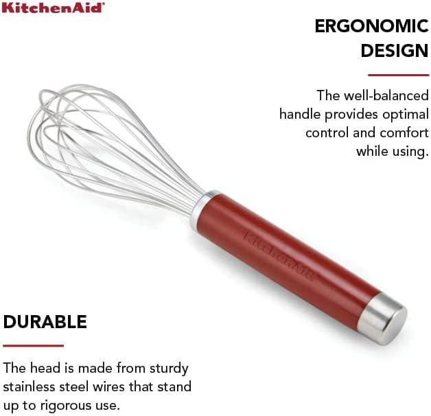 KitchenAid Gourmet Utility Whisk, 10.5-Inch, Red