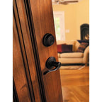 Lido Venetian Bronze Exterior Entry Door Lever and Single Cylinder Deadbolt Combo Pack Featuring SmartKey Security