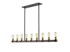 472-9L-RM Kirkland Restoration 9 Light Island &amp; Billiard - Rustic Mahogany