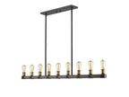472-9L-RM Kirkland Restoration 9 Light Island &amp; Billiard - Rustic Mahogany