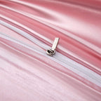 P Pothuiny Satin Duvet Cover Full/Queen, Single Soft Duvet Cover Only, Luxury Silky Like Blush Pink Duvet Cover 90" x 90" Sold Separately - Zipper Closure &amp; Corner Ties