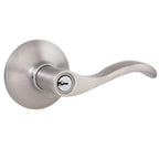Naples Satin Nickel Keyed Entry Door Lever