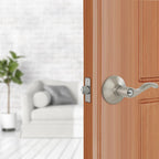 Naples Satin Nickel Keyed Entry Door Lever