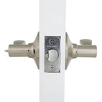 Naples Satin Nickel Keyed Entry Door Lever