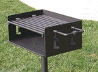 Charcoal Park & Camp Style BBQ Grill 20" -w/ In Ground Post (No Base)