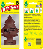 LITTLE TREES Air Fresheners Car Air Freshener. Hanging Tree Provides Long Lasting Scent for Auto or Home. Leather, 24 Air Fresheners