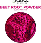 Earth Circle Organics Bulk Beet Root Powder - 44 lbs - Superfood Nitric Oxide Supplement | Boost Stamina and Increases Energy - Gluten Free
