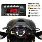 2023 Sport Kids Car Ride On Car Electric Battery Power w/ Skyline Doors, Leather Seat, Remote Control