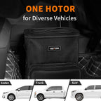 HOTOR Car Trash Can 2.5 Gallon - Handy Tissue Holder, Easy-to-Install Car Accessory Interior, Leak-Proof Organizer and Storage Bag for the Back/Front/Console of Any Cars, Sedans, SUVs &amp; Trucks